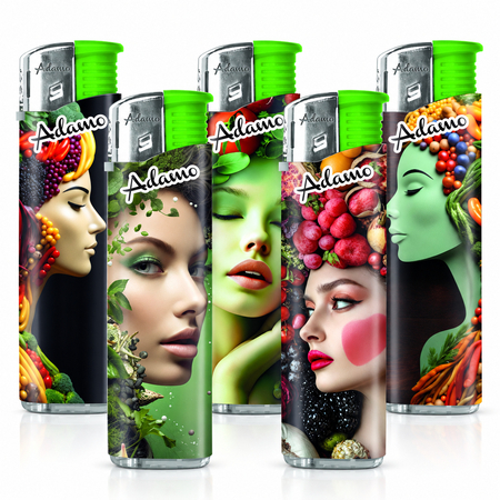 Electronic Lighter 187411 Adamo Design label Slim Faces