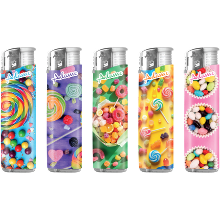 Electronic Lighter 187415 Adamo Design label Slim Colorful