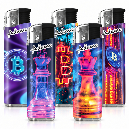 Elektromos Öngyújtó 187416 Adamo Vegyes mintás Slim Neon