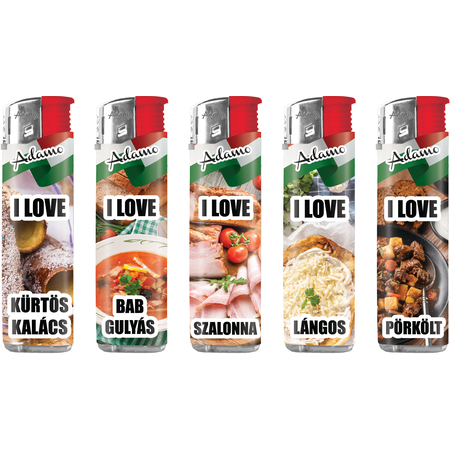 Electronic Lighter 187420 Adamo Design label Slim Hungarian food