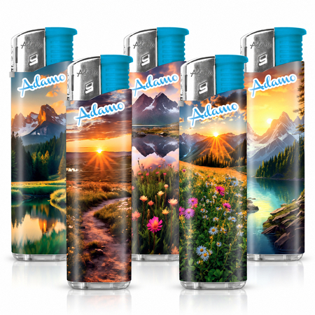 Electronic Lighter 187421 Adamo Design label Slim Nature
