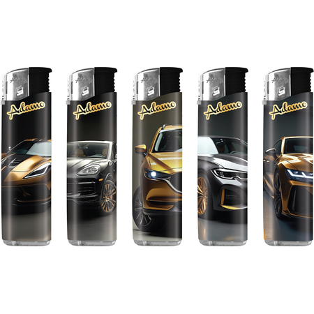 Electronic Lighter 187424 Adamo Design label Slim Gold cars