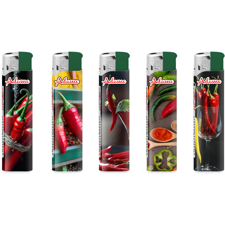 Elektromos Öngyújtó 189411 Adamo Vegyes mintás Skinny Paprika