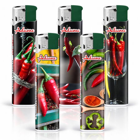 Elektromos Öngyújtó 189411 Adamo Vegyes mintás Skinny Paprika