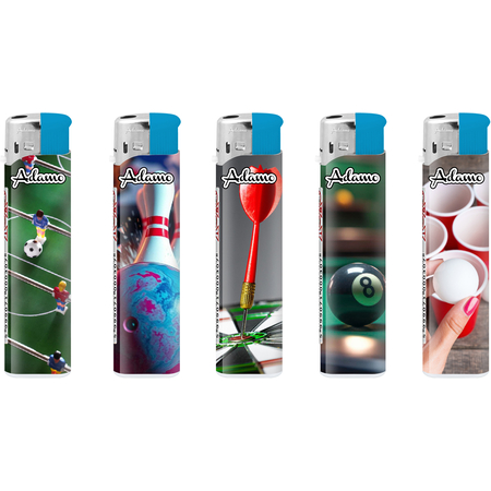 Electronic Lighter 189412 Adamo Design label Skinny Pub sport