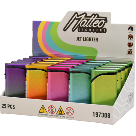 Jet Öngyújtó 197308 Matteo Las Vegas Fémtokos kitapintható Színvarázs