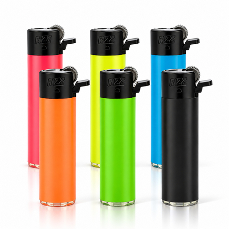 Flint Lighter 220002 RIZZ Round HC Neon POYGB