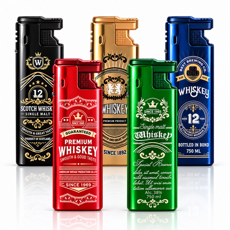 Turbo Lighter 173036 Matteo in Metal case Whiskey
