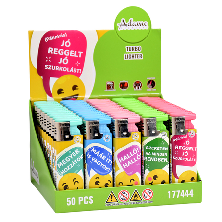 Vihar Öngyújtó 177444 Adamo Vegyes mintás Smiley