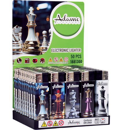 Electronic Lighter 1881300 Adamo Design label Chess