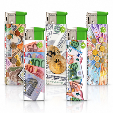 Electronic Lighter 1881370 Adamo Design label Money