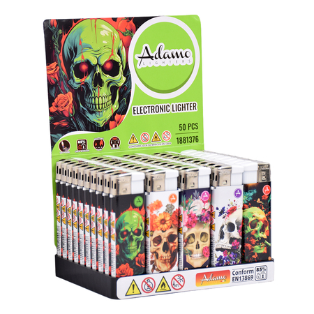 Electronic Lighter 1881376 Adamo Design label Skull