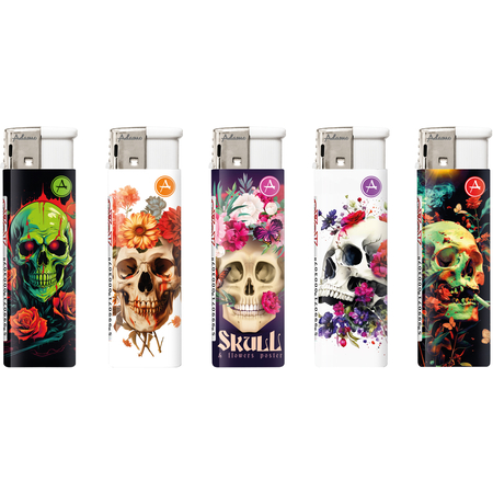 Electronic Lighter 1881376 Adamo Design label Skull