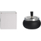Ashtray SA43-A spinning metal curved Black 13,5 cm
