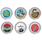 Ashtray 90388 Glass mixed Design 6 pcs