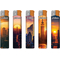 Electronic Lighter 189423 Adamo Design label Skinny City sunset