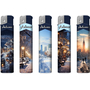 Electronic Lighter 189373 Adamo Design label Skinny Winter city