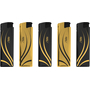 Electronic Lighter 184111 Matteo in Metal case Gold lines