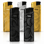 Electronic Lighter 184112 Matteo in Metal case Gold pattern