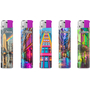 Electronic Lighter 189403 Adamo Design label Skinny Colorful city